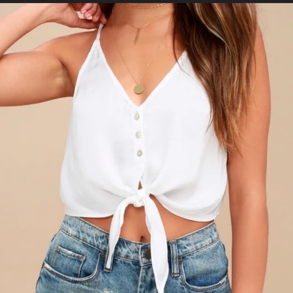 Free People two tie for you brain ivory tank